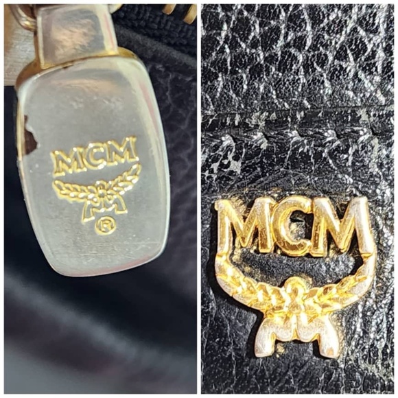 Authentic MCM Vintage Leather Drawstring Backpack Black - Picture 5 of 13